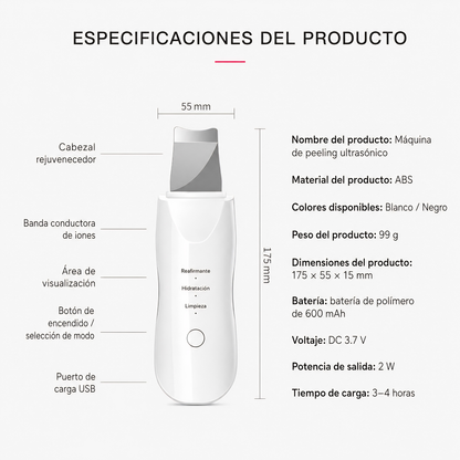 Limpiador facial ultrasonico
